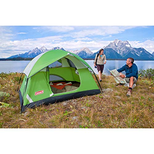 Coleman Sundome Camping Tent with Rainfly, 2/3/4/6 Person Tent Sets Up in 10 Mins, Weatherproof Shelter for Camping, Festivals, Backyard, Sleepovers, & More