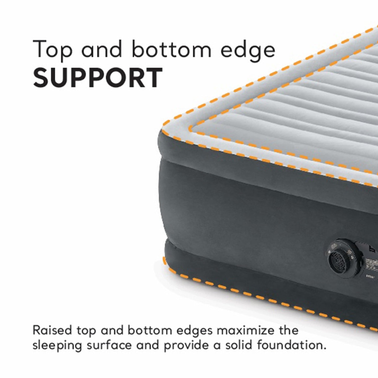 Intex 64417ED 22in Queen Dura-Beam Comfort Plush High-Rise Inflatable Air Mattress with Built in Pump for Travel and Camping, 600lb Weight Capacity