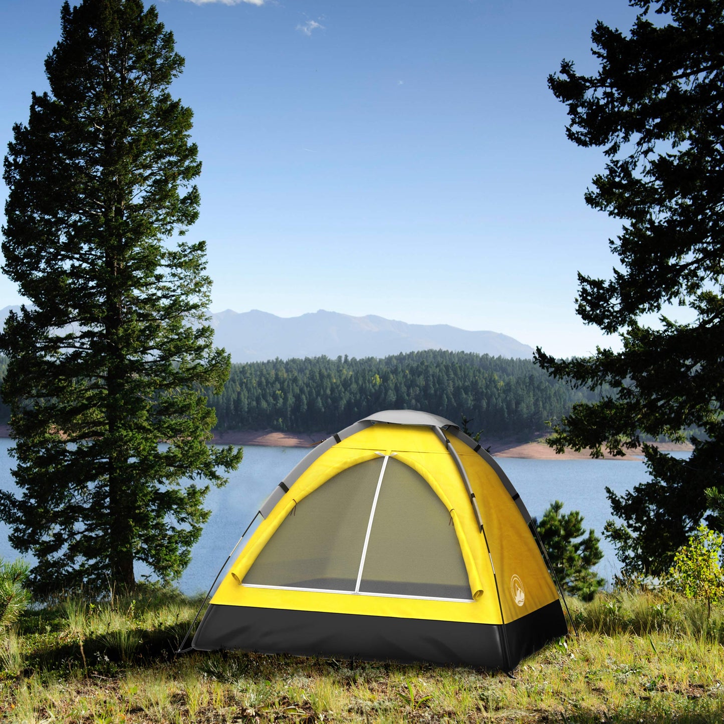 2-Person Dome Tent – Easy Set Up Shelter with Rain Fly and Carrying Bag for Camping