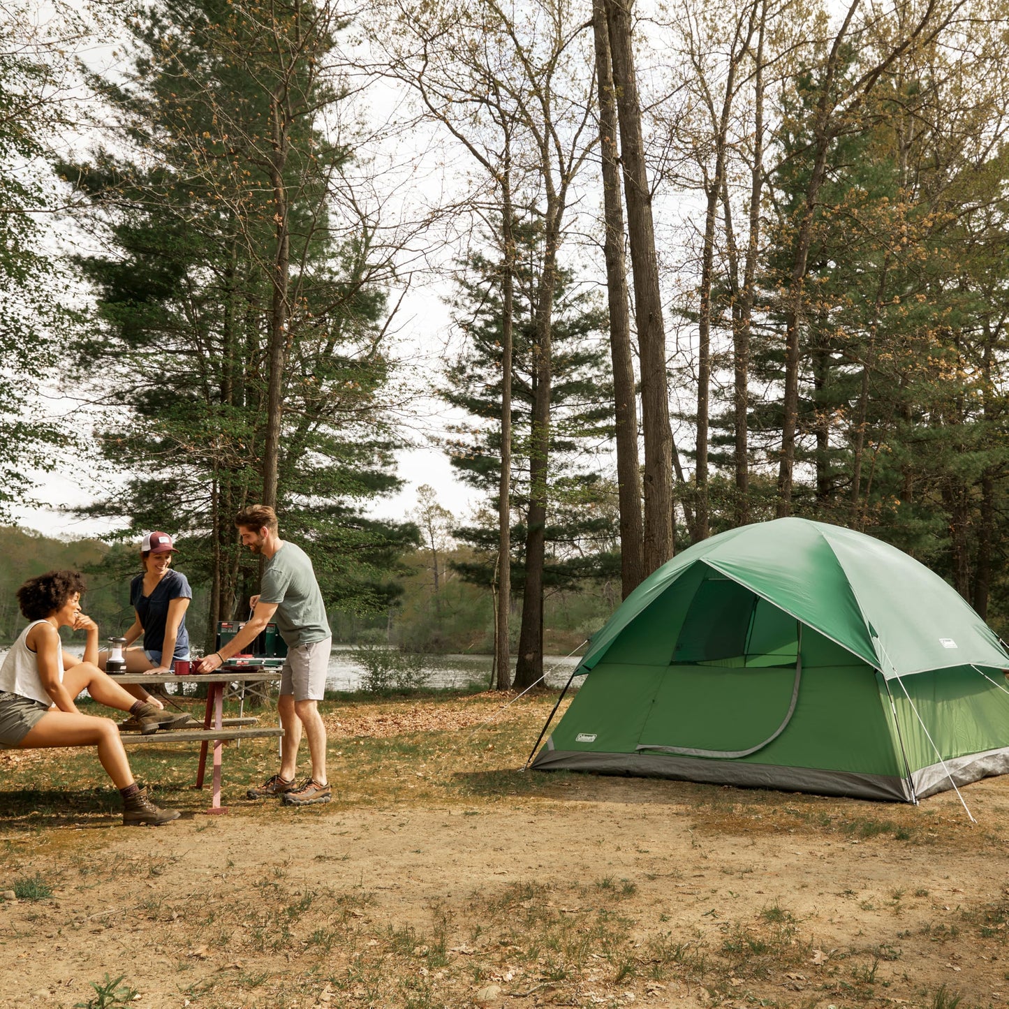 Coleman Sundome Camping Tent with Rainfly, 2/3/4/6 Person Tent Sets Up in 10 Mins, Weatherproof Shelter for Camping, Festivals, Backyard, Sleepovers, & More