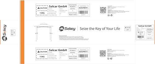 Sekey 10x10 Pop Up Canopy with 4 Sidewalls, One Push Setup Instant Outdoor Gazebo, Instant Easy Up Canopy with UPF50+ Top, 4 Weight Bags for Events, Beach, Patio, Camping