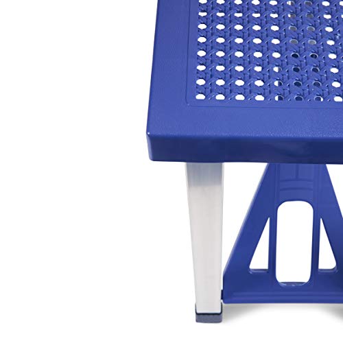 PICNIC TIME Portable Folding Picnic Table with Seats for 4, Collapsible Aluminum Table with Benches & Umbrella Hole, Lightweight Foldable Table for Camping, Travel, Backyard, Tailgating (Red)