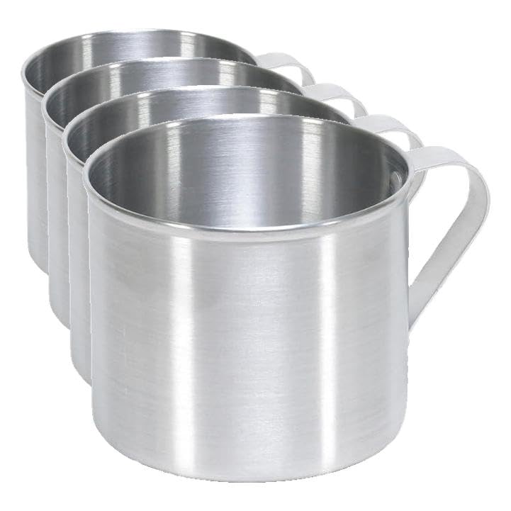 IMUSA USA Aluminum Mug for Stovetop Use or Camping 1.25-Quart, Silver