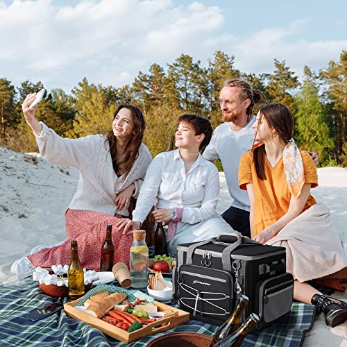 Maelstrom Soft Sided Cooler Bag, 30/40 Can Collapsible Insulated Ice Chest, Large Leakproof Camping & Travel Cooler for Kayaking & Beach