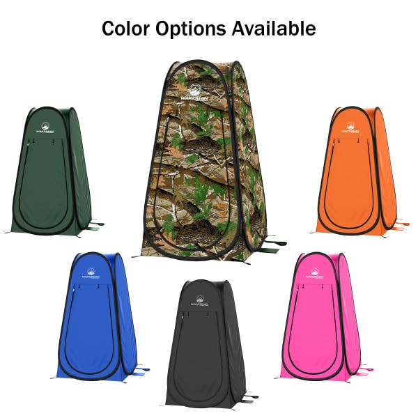 Pop Up Pod - Privacy Shower Tent, Dressing Room, or Portable Toilet Stall with Carry Bag for Camping, Beach, or Tailgate by Wakeman Outdoors (Black)