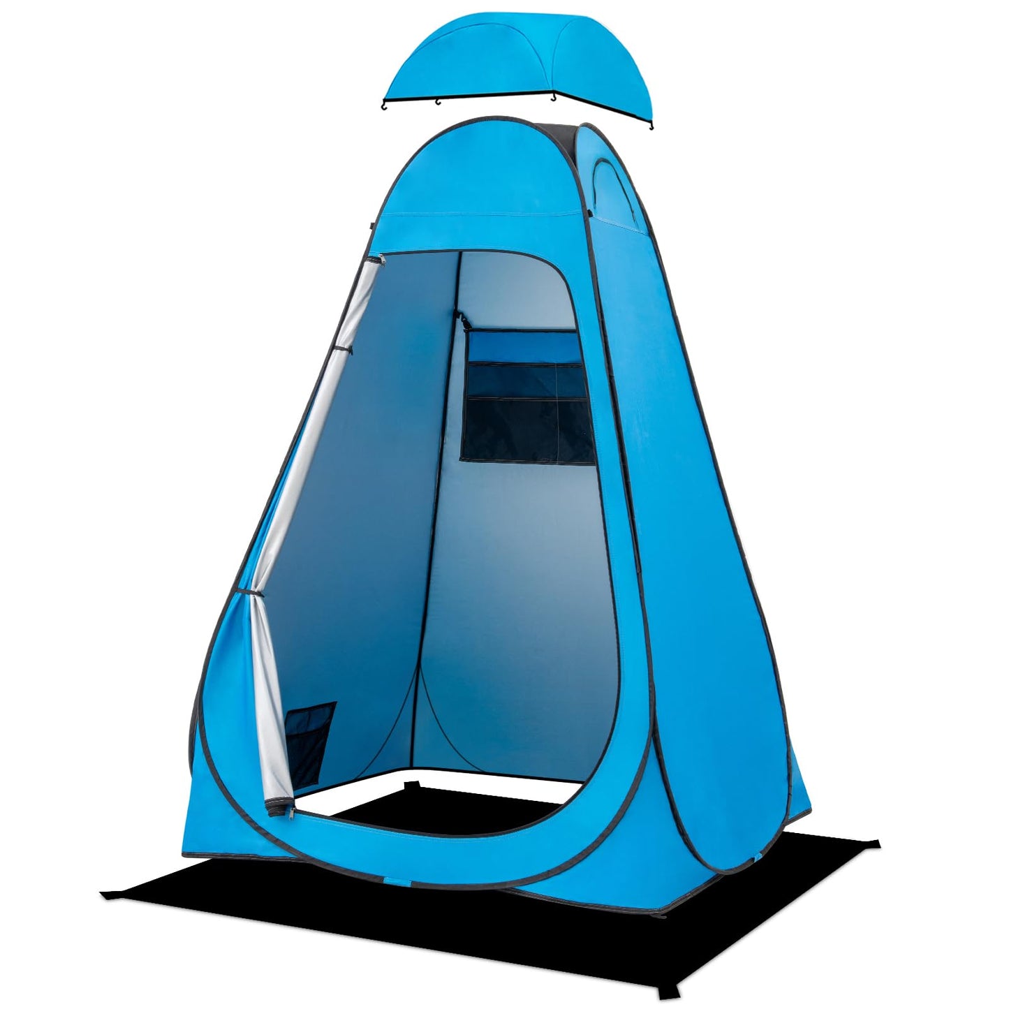 BRIAN & DANY Pop Up Shower Tent, Portable Privacy Camping Changing Tent, Camp Toilet Bathroom Pod with Rain Shelter & Windows, UPF 50+ & Waterproof, 47.2" x 47.2" x 74.8"