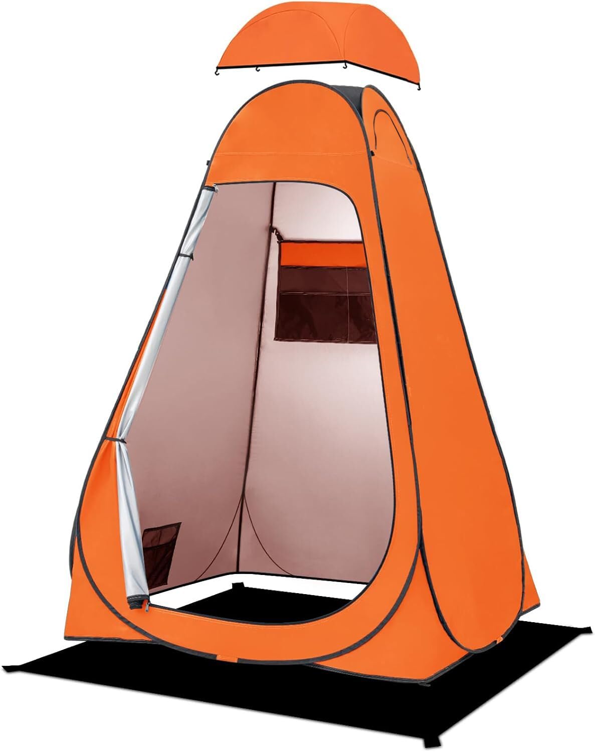 BRIAN & DANY Pop Up Shower Tent, Portable Privacy Camping Changing Tent, Camp Toilet Bathroom Pod with Rain Shelter & Windows, UPF 50+ & Waterproof, 47.2" x 47.2" x 74.8"