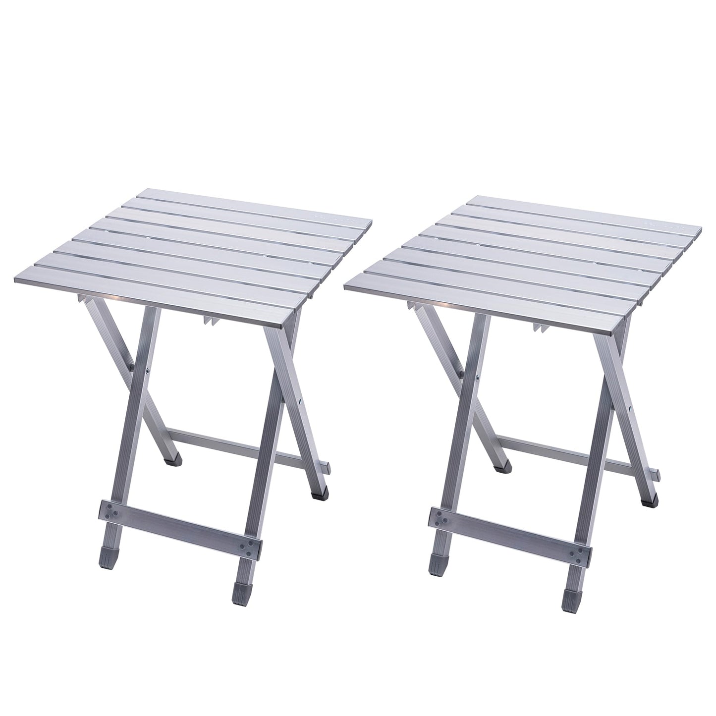 SUNNYFEEL Folding Camping Table - Lightweight Aluminum Portable Picnic Table, 18.5x18.5x24.5 Inch for Cooking, Beach, Hiking, Travel, Fishing, BBQ, Indoor Outdoor Small Foldable Camp Tables