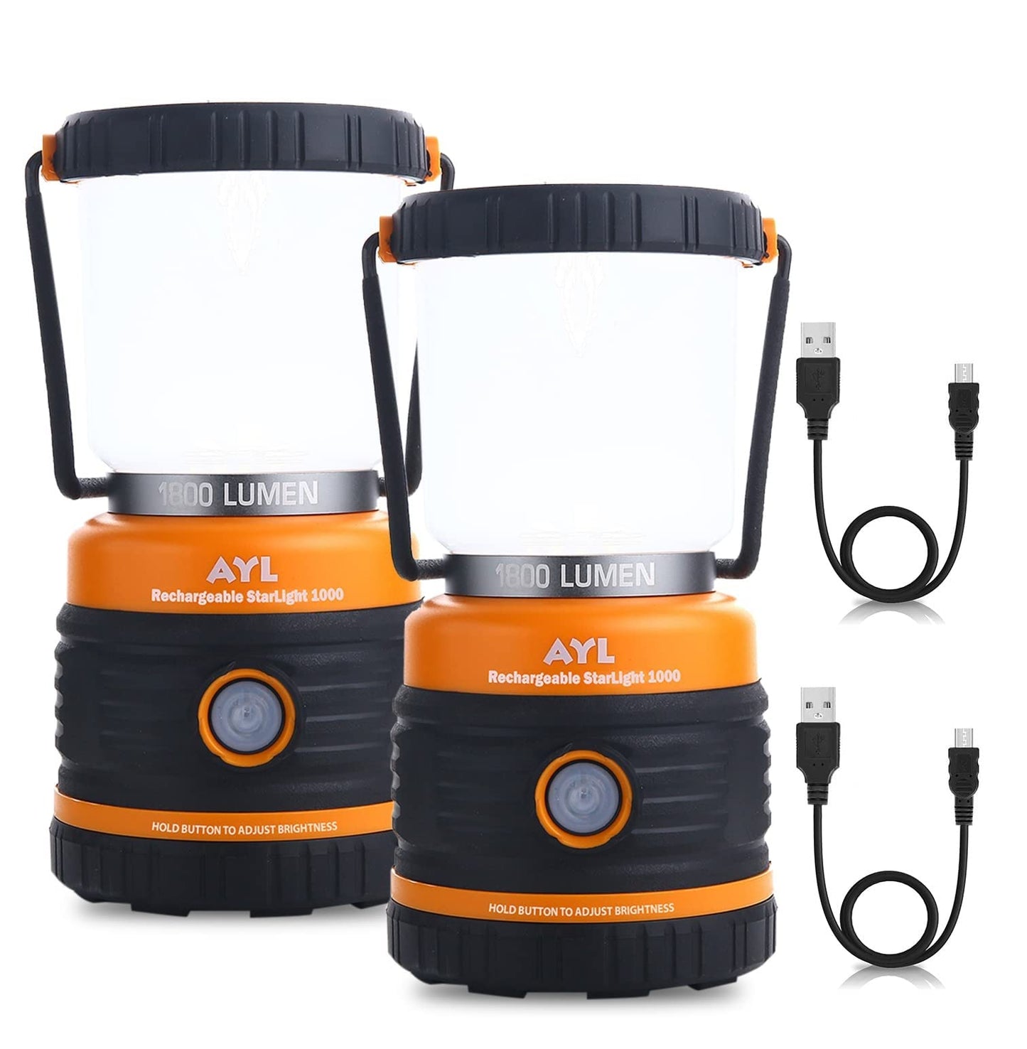 Rechargeable LED Camping Lantern - Power Outages, Hurricanes, Emergency, Hiking, Outdoor - Bright Battery Powered Electric Survival Light with Built-in Power Bank- Portable and Waterproof Camp Lantern