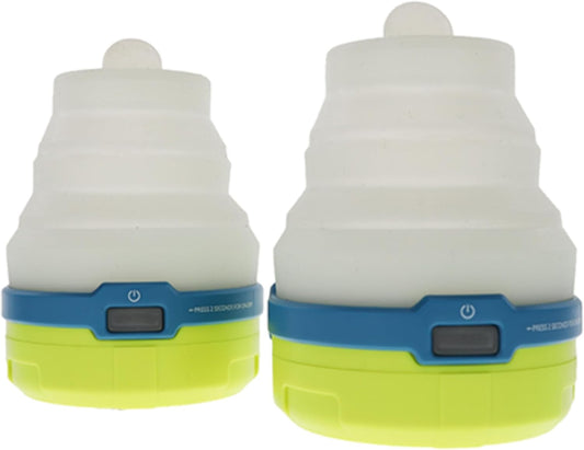 UST Spright 3AAA LED Collapsible Water and Impact Resistant Mini Lantern with 100 Lumens and Hook for Camping, Hiking, Emergency and Outdoor Survival, 2pk 20-02980