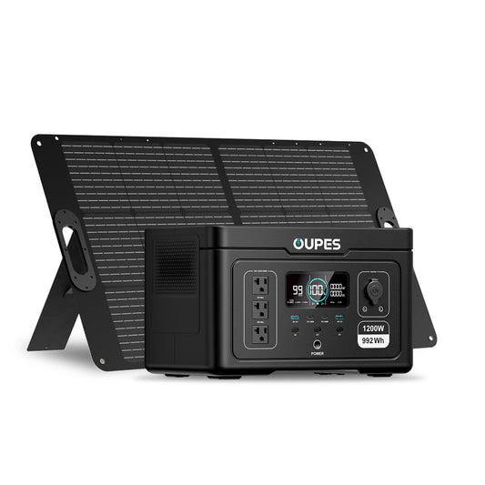 OUPES Exodus 1200 Portable Power Station 1200W, 992Wh Durable LFP Battery Solar Generator w/ 3 1200W AC Outlets (Peak 3600W), 140W USB-C, UPS, for Camping, RVing, Home Backup (Solar Panel Optional)