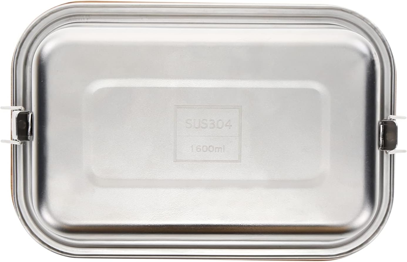 ust Bamboo top Food Box for Meal prep and Food Storage with Cutting Board top for Camping, Hiking, and Everyday use