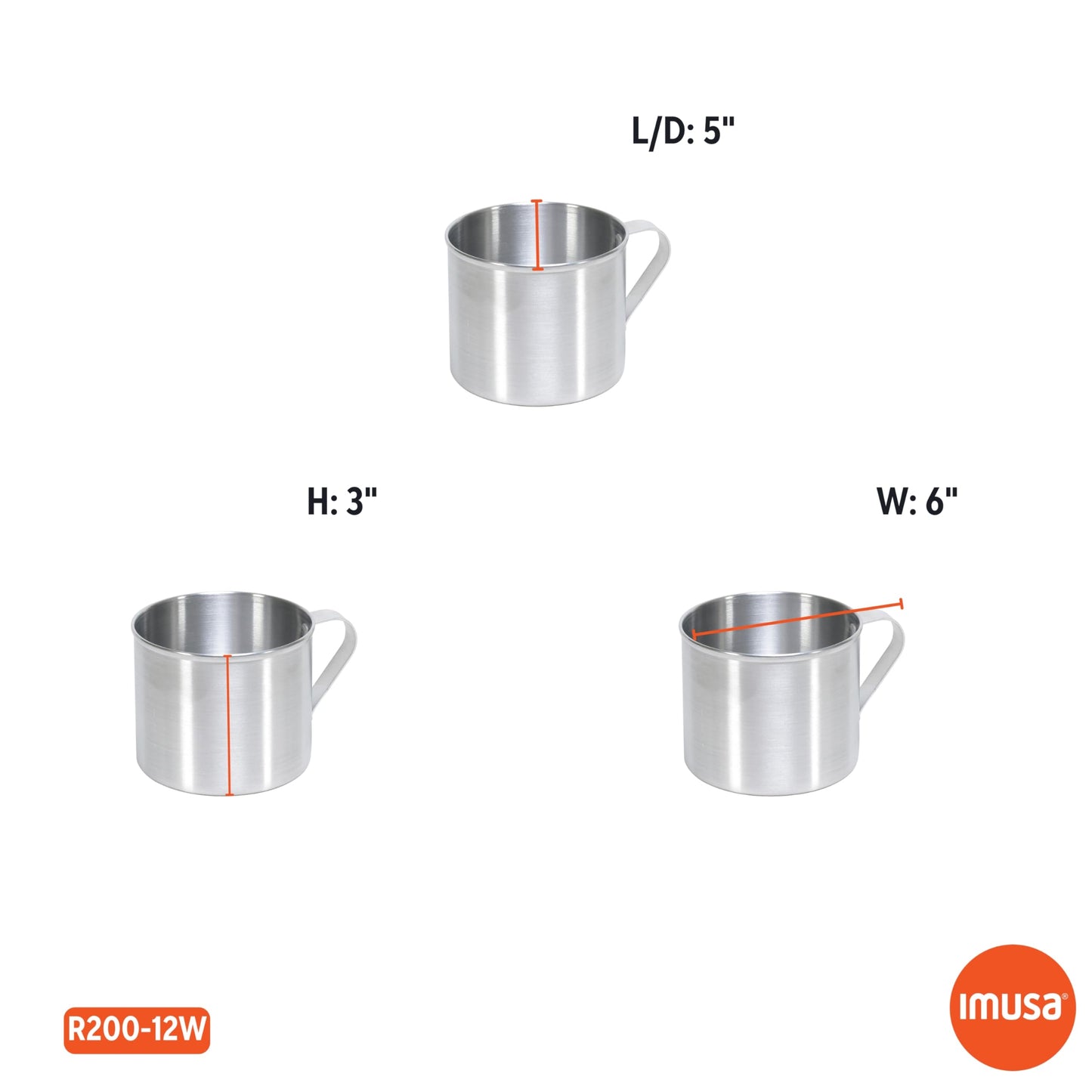 IMUSA USA Aluminum Mug for Stovetop Use or Camping 1.25-Quart, Silver