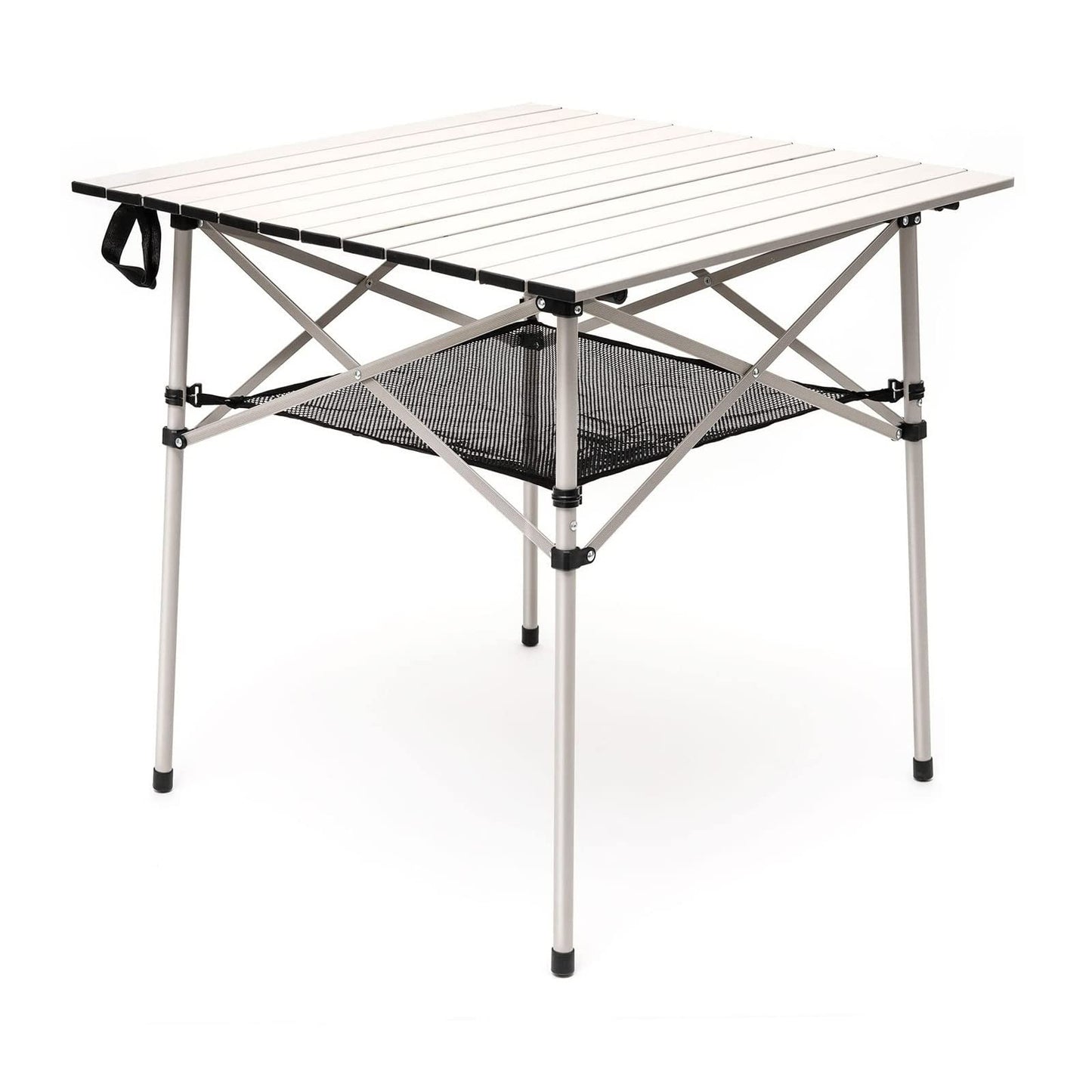 SUNNYFEEL Folding Camping Table - Lightweight Aluminum Portable Picnic Table, 18.5x18.5x24.5 Inch for Cooking, Beach, Hiking, Travel, Fishing, BBQ, Indoor Outdoor Small Foldable Camp Tables