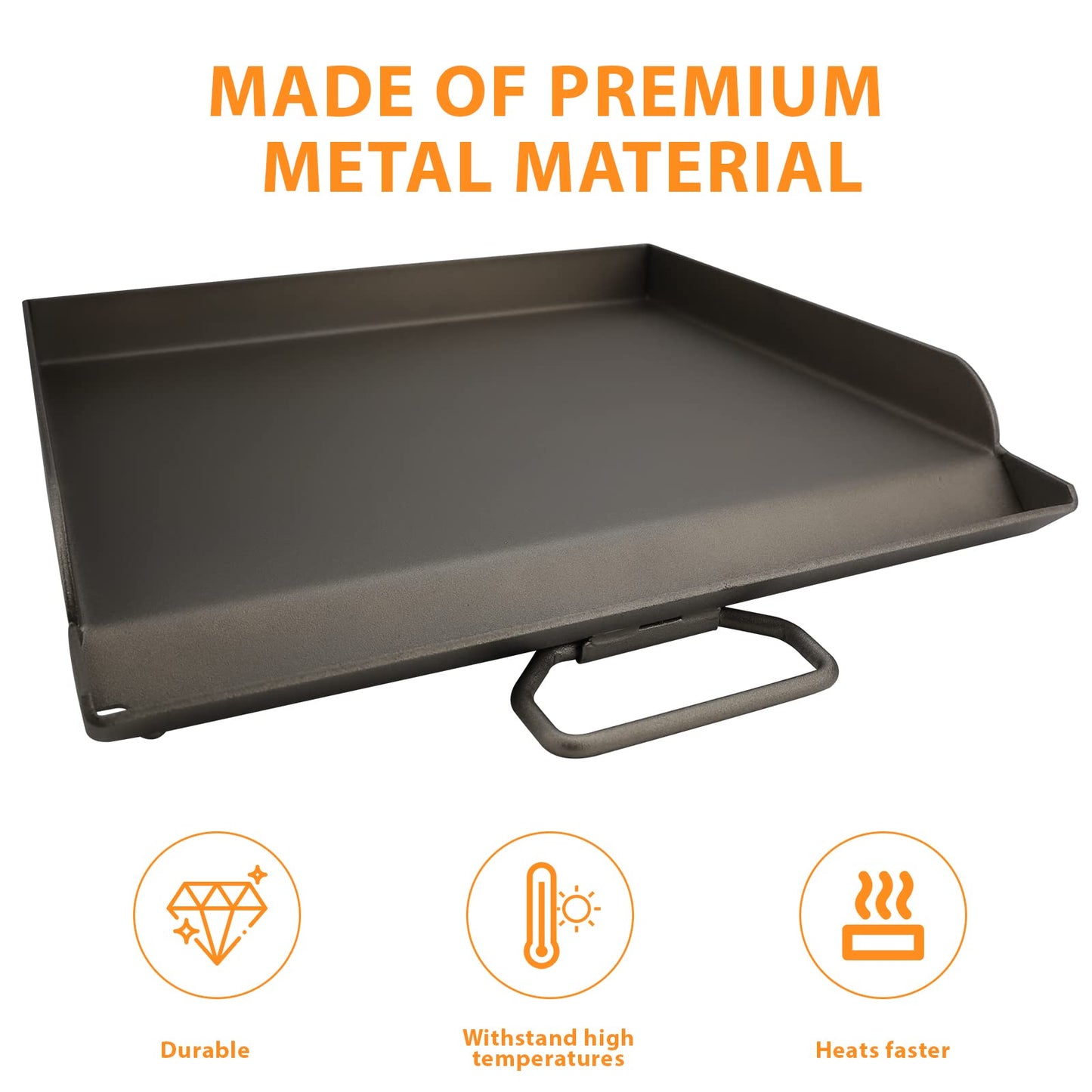 Uniflasy Fry Griddle for Camp Chef Stove, 14" x16" Flat Top Gas Grill Griddle for Camp Chef EX60LW EX60P EX60FP EX60B EX280LW DB60D YK60LW EX90LW SB30D, Professional Griddle Flat Top Plate