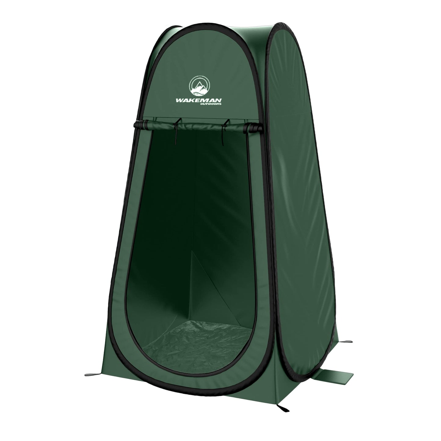 Pop Up Pod - Privacy Shower Tent, Dressing Room, or Portable Toilet Stall with Carry Bag for Camping, Beach, or Tailgate by Wakeman Outdoors (Black)