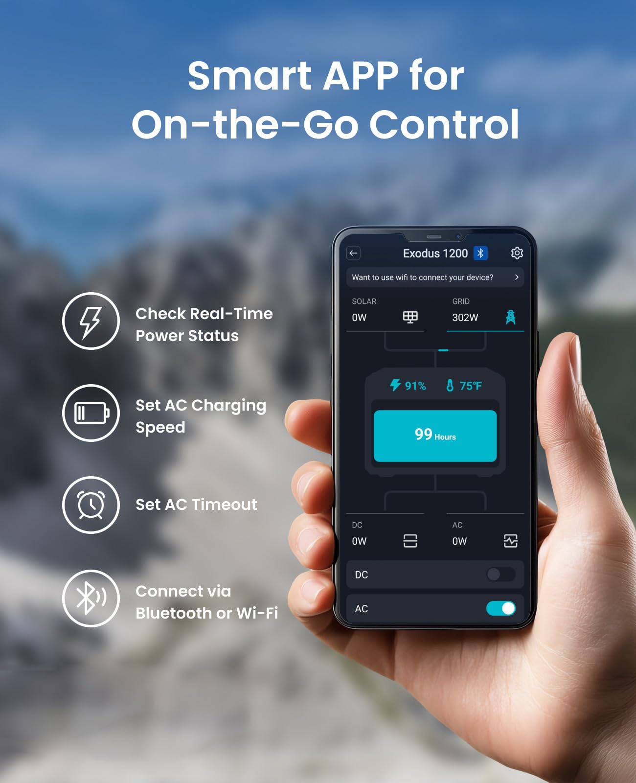 OUPES Exodus 1200 Portable Power Station 1200W, 992Wh Durable LFP Battery Solar Generator w/ 3 1200W AC Outlets (Peak 3600W), 140W USB-C, UPS, for Camping, RVing, Home Backup (Solar Panel Optional)