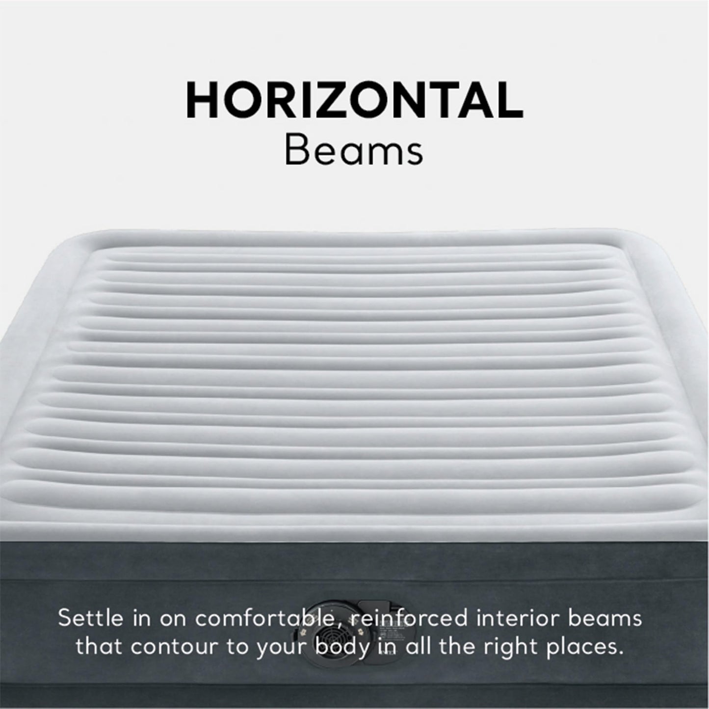 Intex 64417ED 22in Queen Dura-Beam Comfort Plush High-Rise Inflatable Air Mattress with Built in Pump for Travel and Camping, 600lb Weight Capacity
