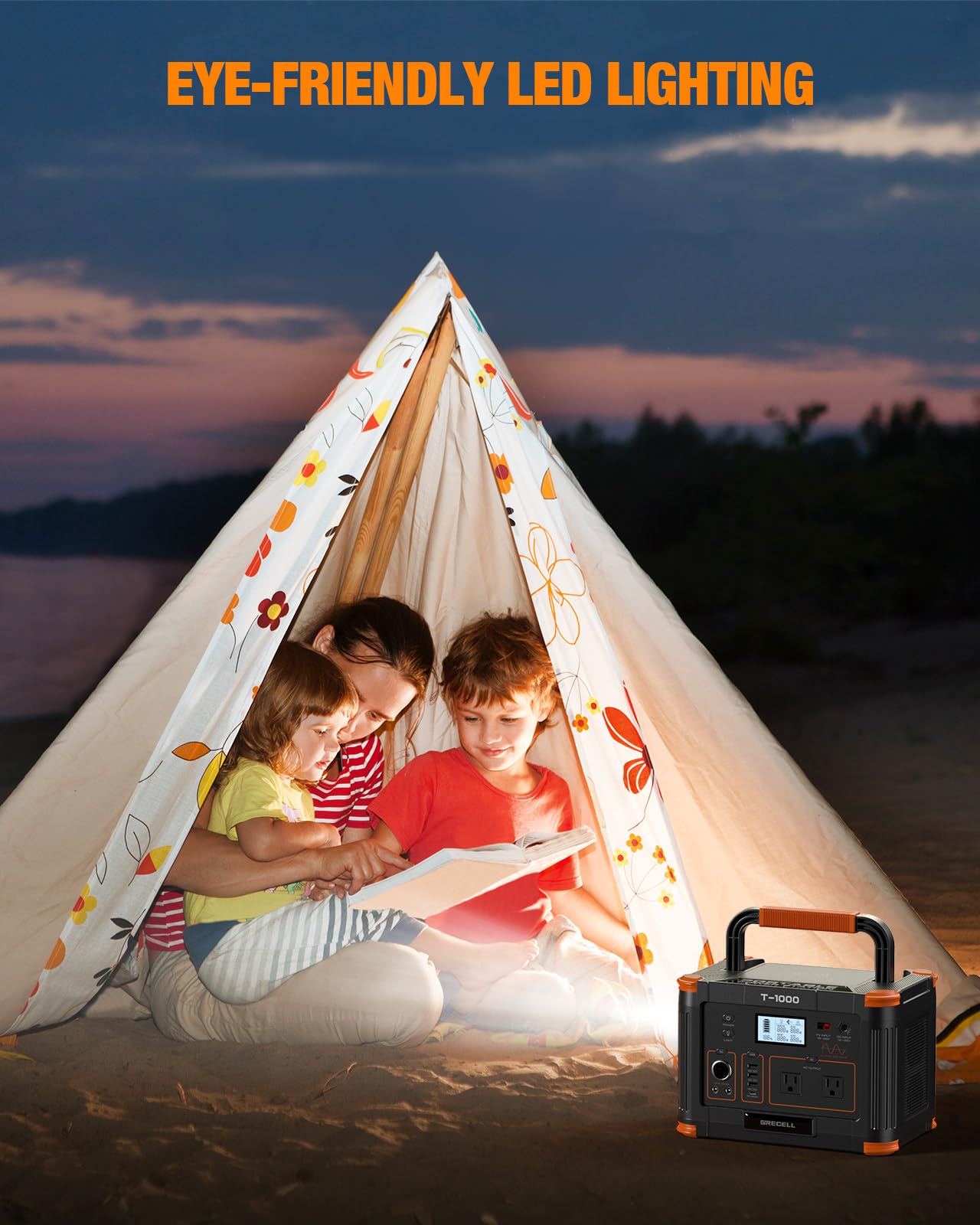 GRECELL 300W Portable Power Station 230.88Wh Solar Generator with USBC PD 60W, 110V Outlet Perfect for Camping, Outdoor Trips, Home Backup & Travel