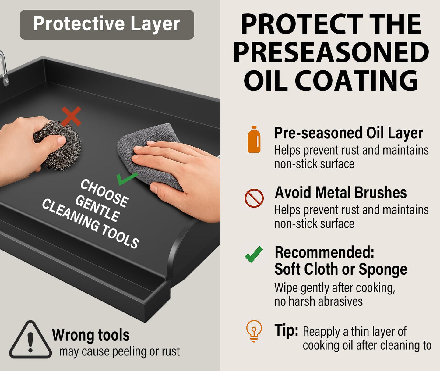 Uniflasy Fry Griddle for Camp Chef Stove, 14" x16" Flat Top Gas Grill Griddle for Camp Chef EX60LW EX60P EX60FP EX60B EX280LW DB60D YK60LW EX90LW SB30D, Professional Griddle Flat Top Plate