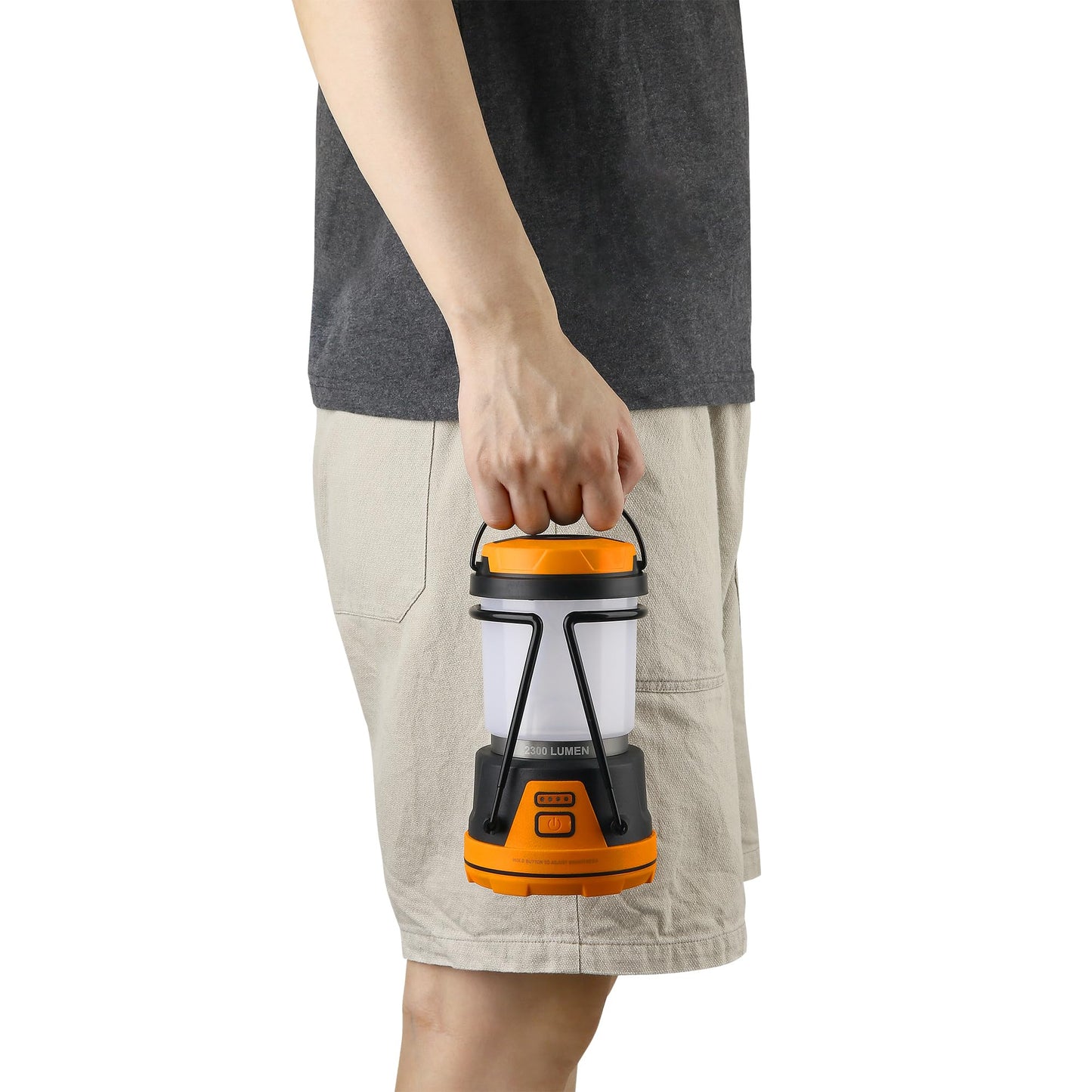 Rechargeable LED Camping Lantern - Power Outages, Hurricanes, Emergency, Hiking, Outdoor - Bright Battery Powered Electric Survival Light with Built-in Power Bank- Portable and Waterproof Camp Lantern