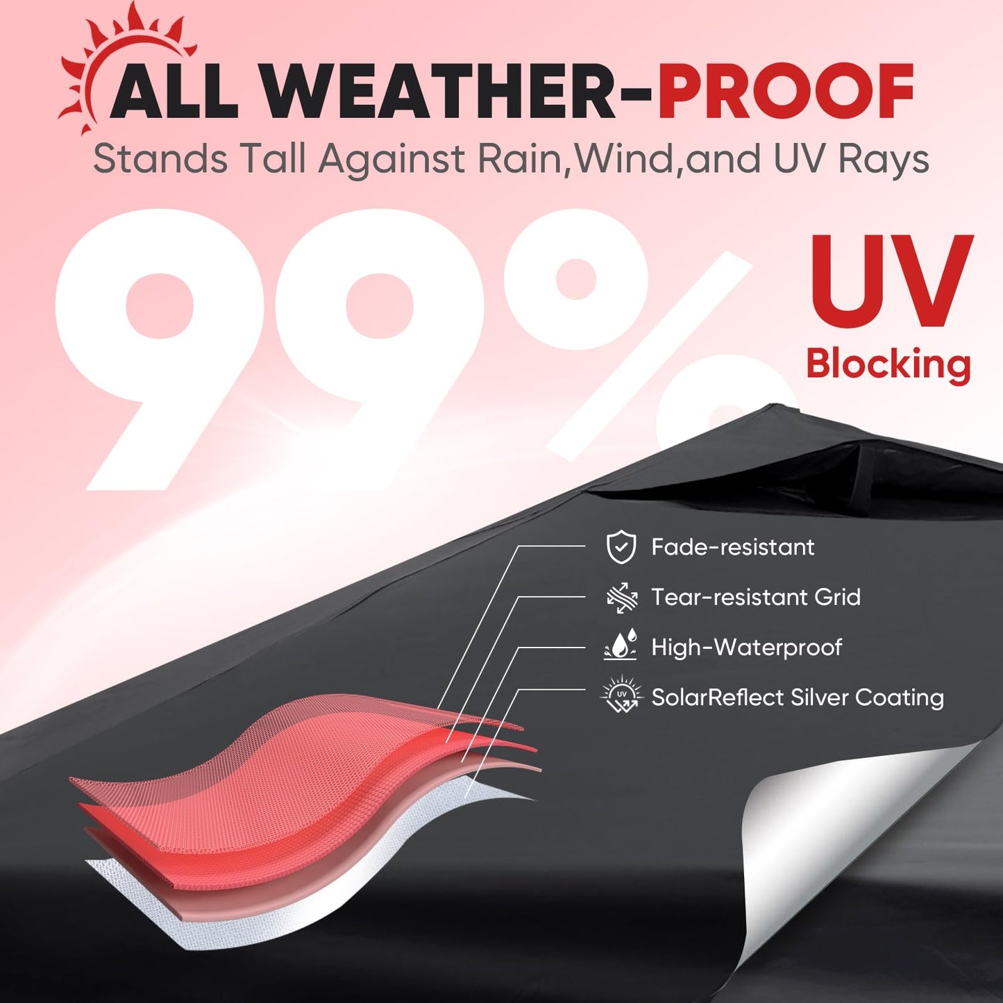 Sekey 10x10 Pop Up Canopy with 4 Sidewalls, One Push Setup Instant Outdoor Gazebo, Instant Easy Up Canopy with UPF50+ Top, 4 Weight Bags for Events, Beach, Patio, Camping