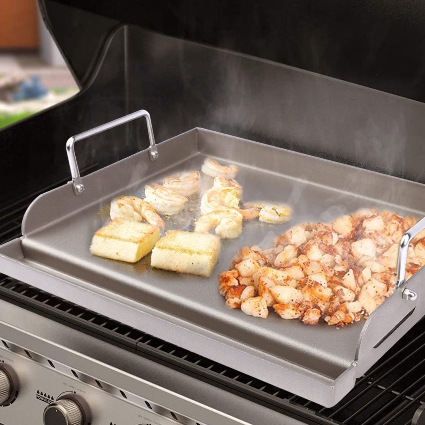 Uniflasy Fry Griddle for Camp Chef Stove, 14" x16" Flat Top Gas Grill Griddle for Camp Chef EX60LW EX60P EX60FP EX60B EX280LW DB60D YK60LW EX90LW SB30D, Professional Griddle Flat Top Plate