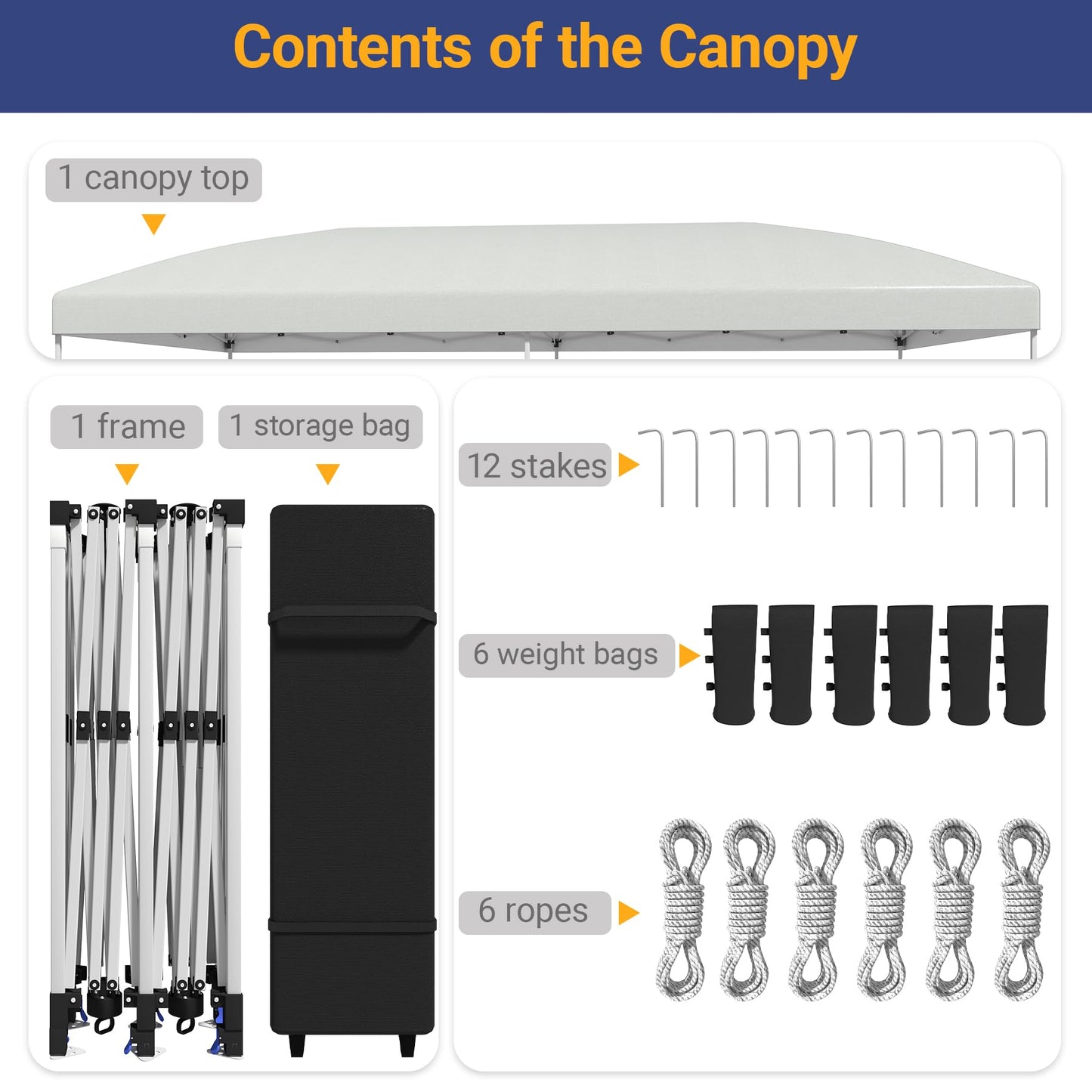 10x10 Pop Up Canopy - Instant Setup Beach Tent with Wheeled Carry Bag, 8 Sandbags & 4 Guy Lines - Portable Sun Shade for Camping, Events, Silver Coated Top, White