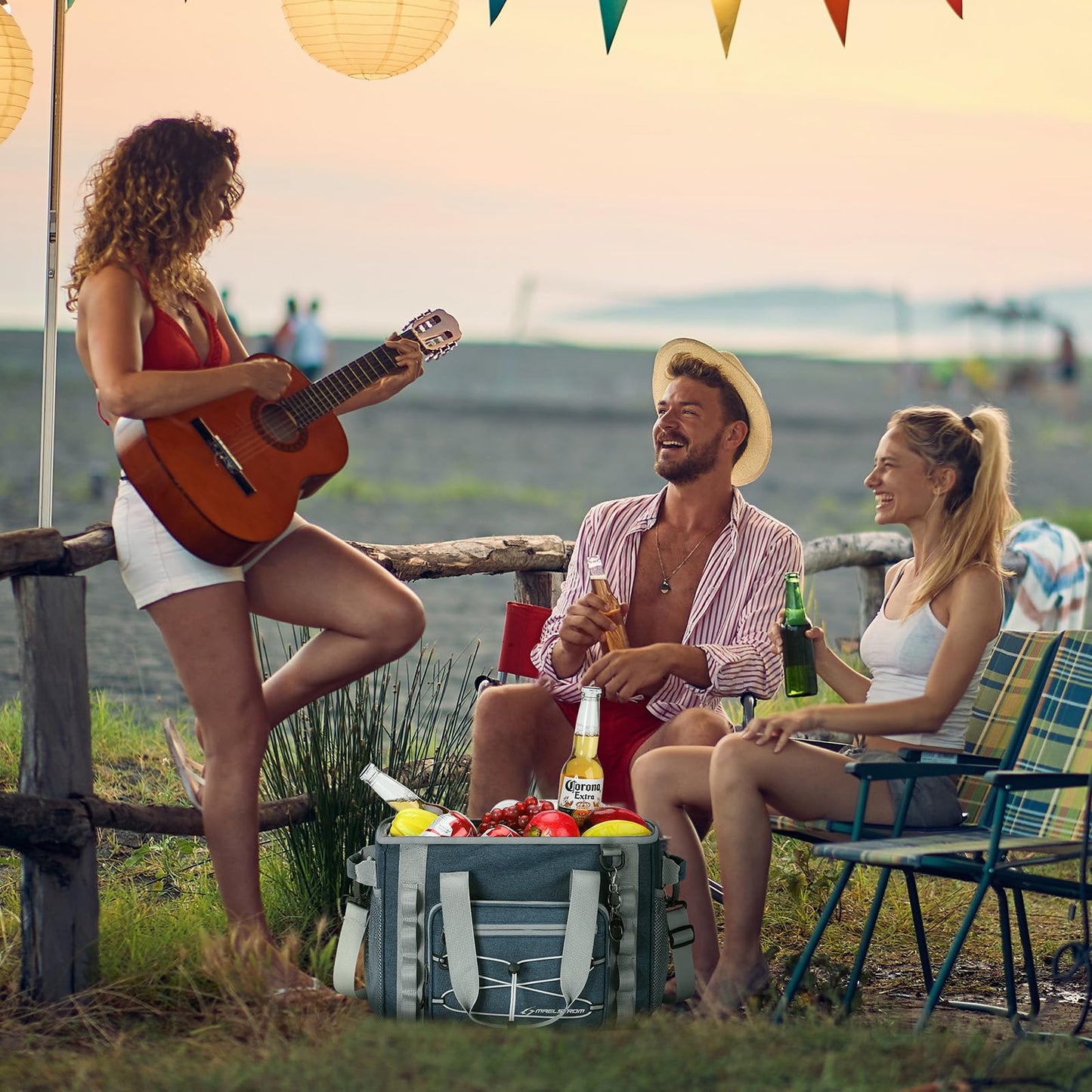 Maelstrom Soft Sided Cooler Bag, 30/40 Can Collapsible Insulated Ice Chest, Large Leakproof Camping & Travel Cooler for Kayaking & Beach