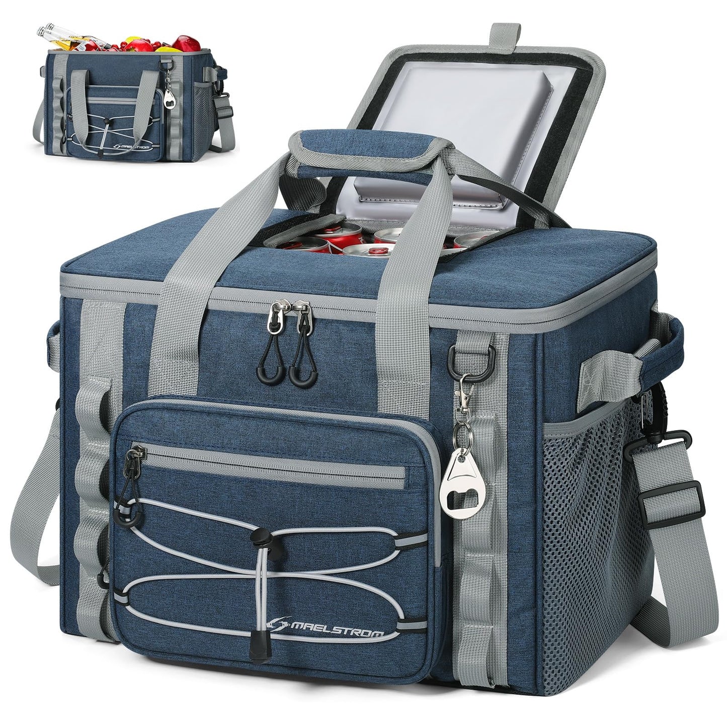 Maelstrom Soft Sided Cooler Bag, 30/40 Can Collapsible Insulated Ice Chest, Large Leakproof Camping & Travel Cooler for Kayaking & Beach