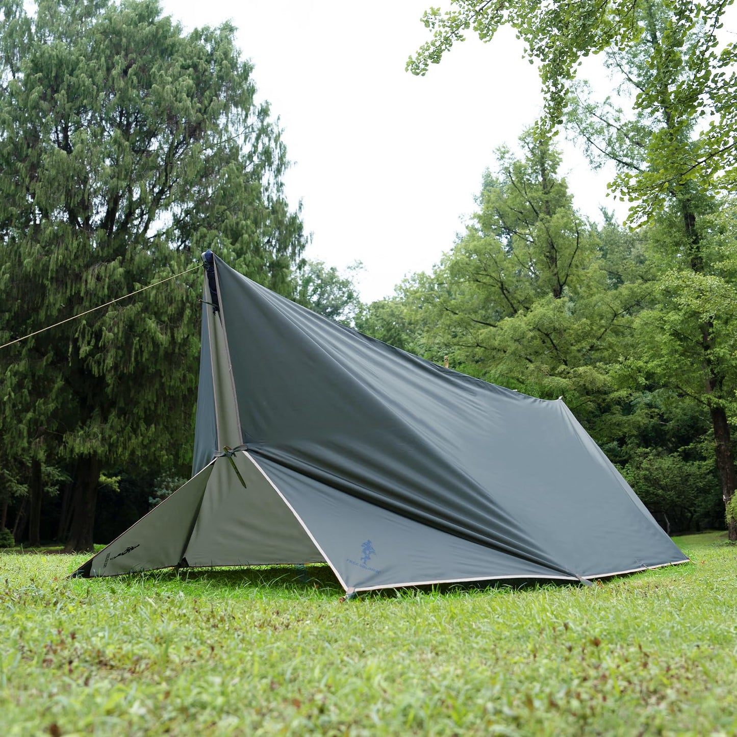 FREE SOLDIER Waterproof Portable Tarp Multifunctional Outdoor Camping Traveling Awning Backpacking Tarp Shelter Rain (Brown 10×10.5ft)