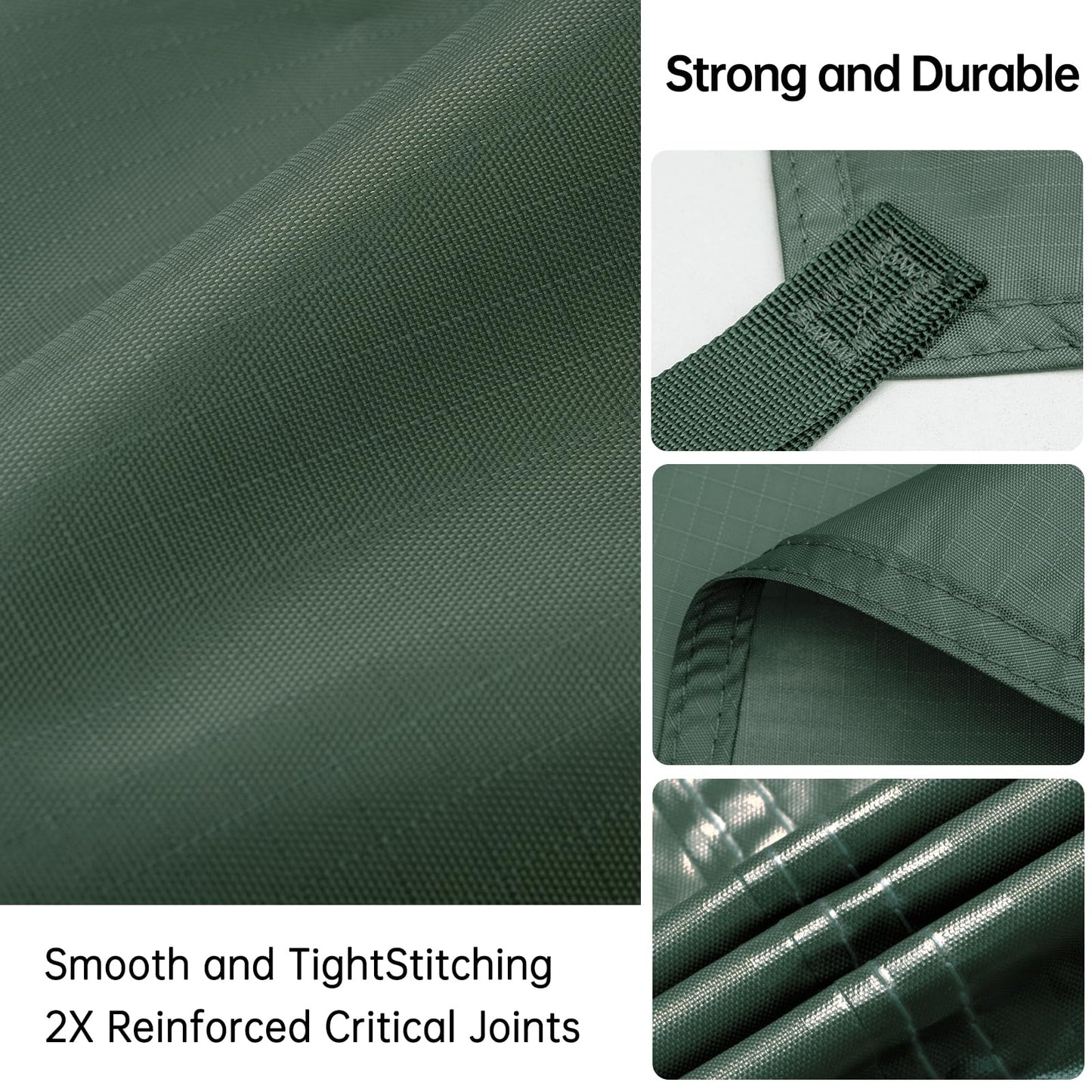 FREE SOLDIER Waterproof Portable Tarp Multifunctional Outdoor Camping Traveling Awning Backpacking Tarp Shelter Rain (Brown 10×10.5ft)