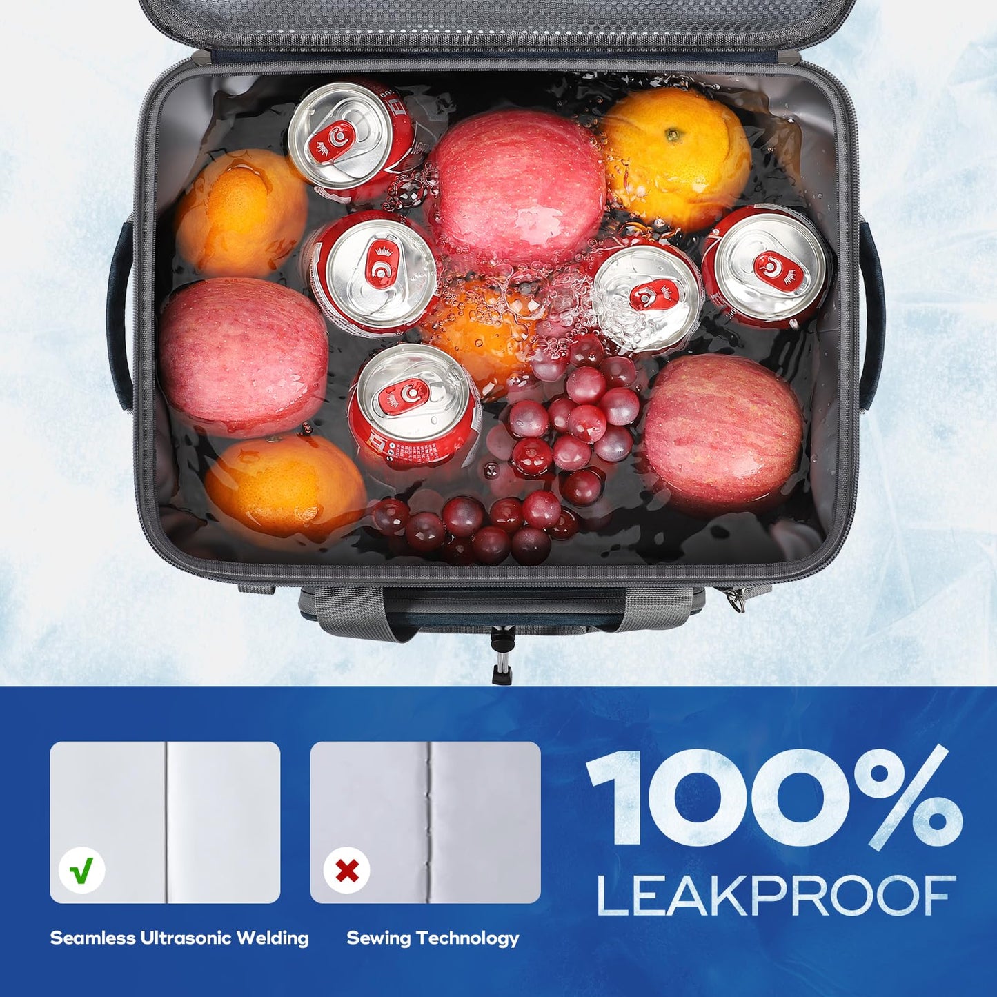 Maelstrom Soft Sided Cooler Bag, 30/40 Can Collapsible Insulated Ice Chest, Large Leakproof Camping & Travel Cooler for Kayaking & Beach