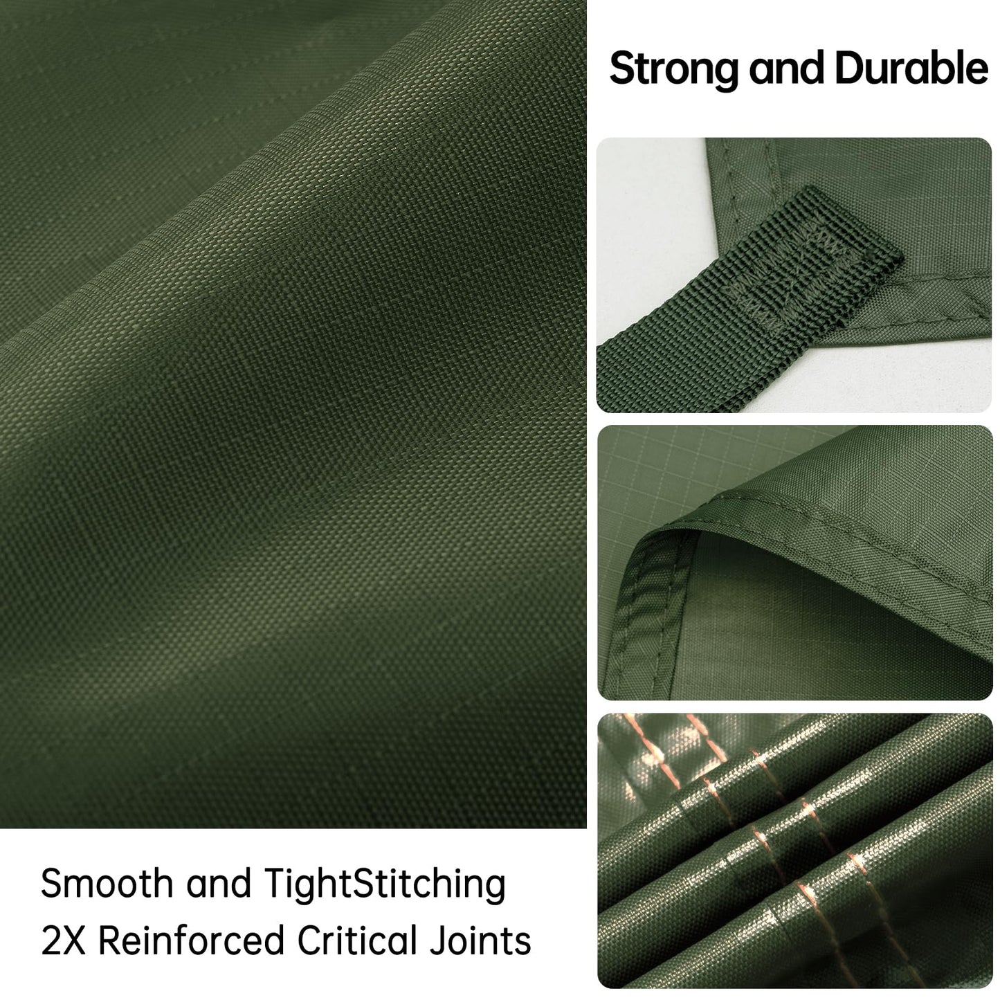 FREE SOLDIER Waterproof Portable Tarp Multifunctional Outdoor Camping Traveling Awning Backpacking Tarp Shelter Rain (Brown 10×10.5ft)