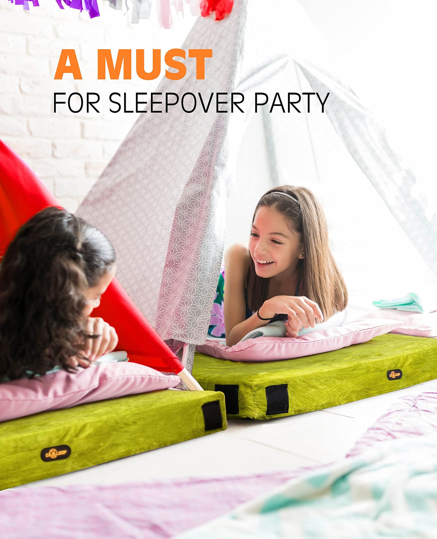 4 Inch GAIALOOP Extra Thick Memory Foam Camping Mattress, Roll Up Floor Sleeping Mat Camp Cot Mattress Pad Travel Camping Couch Bed for Guest Adults Side Sleepers