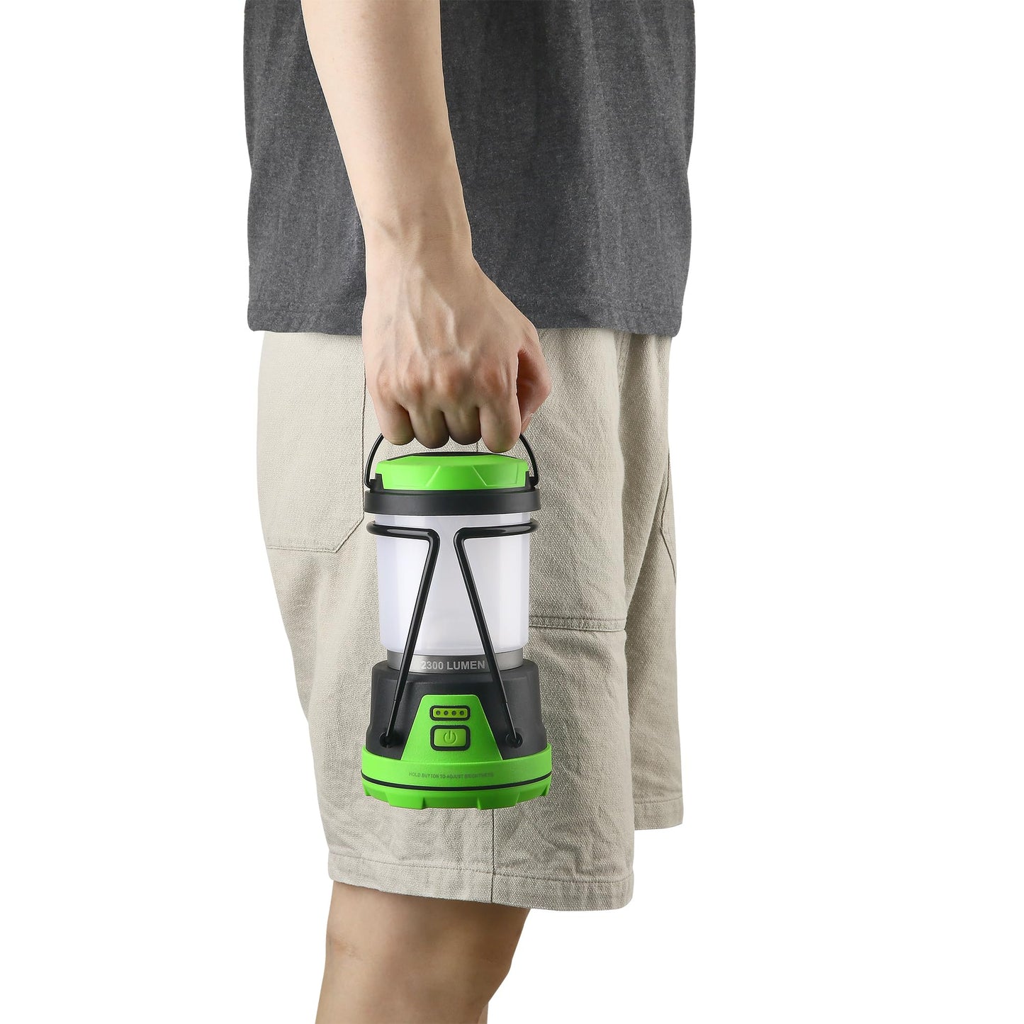 Rechargeable LED Camping Lantern - Power Outages, Hurricanes, Emergency, Hiking, Outdoor - Bright Battery Powered Electric Survival Light with Built-in Power Bank- Portable and Waterproof Camp Lantern