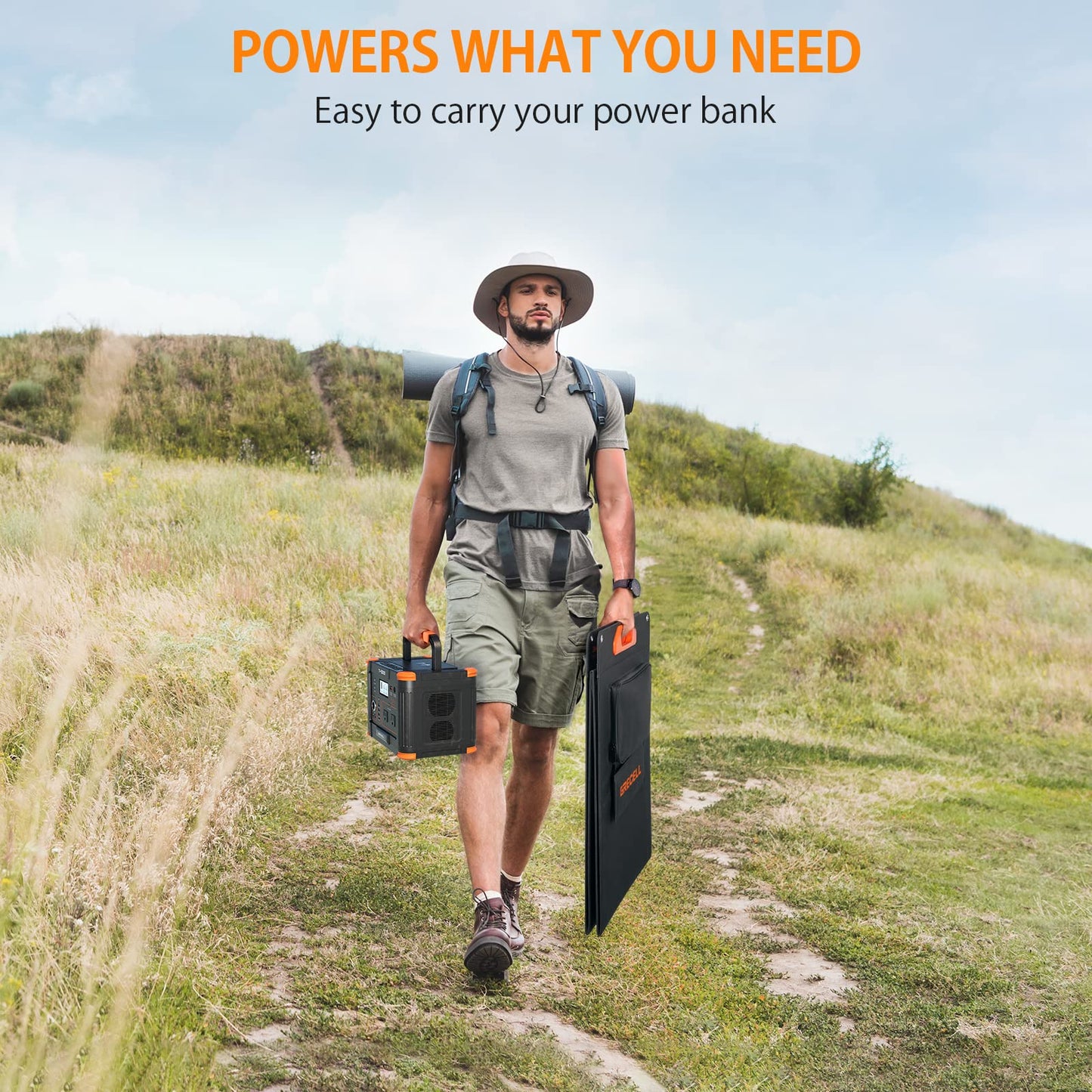 GRECELL 300W Portable Power Station 230.88Wh Solar Generator with USBC PD 60W, 110V Outlet Perfect for Camping, Outdoor Trips, Home Backup & Travel