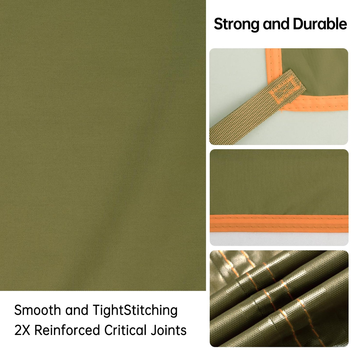 FREE SOLDIER Waterproof Portable Tarp Multifunctional Outdoor Camping Traveling Awning Backpacking Tarp Shelter Rain (Brown 10×10.5ft)