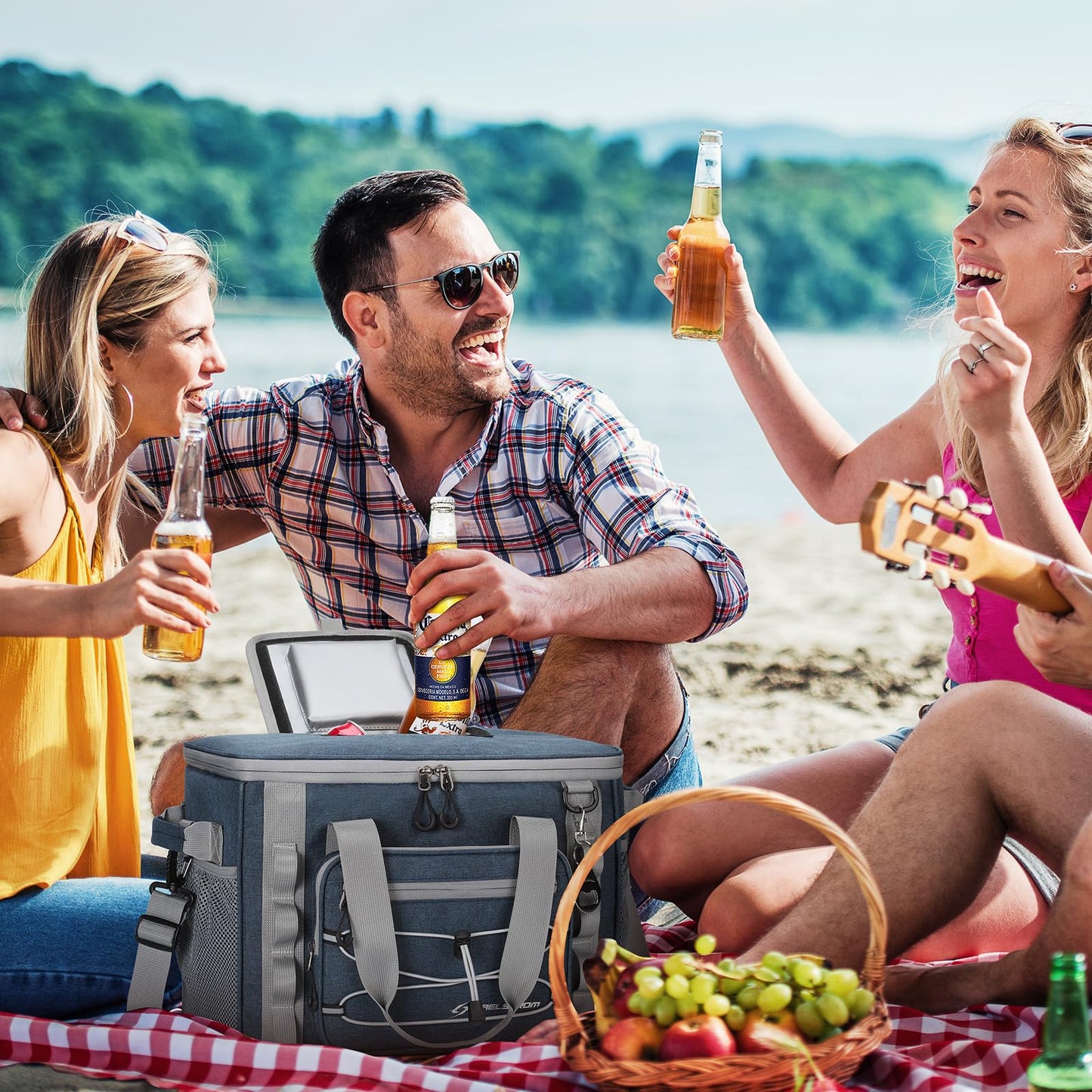 Maelstrom Soft Sided Cooler Bag, 30/40 Can Collapsible Insulated Ice Chest, Large Leakproof Camping & Travel Cooler for Kayaking & Beach