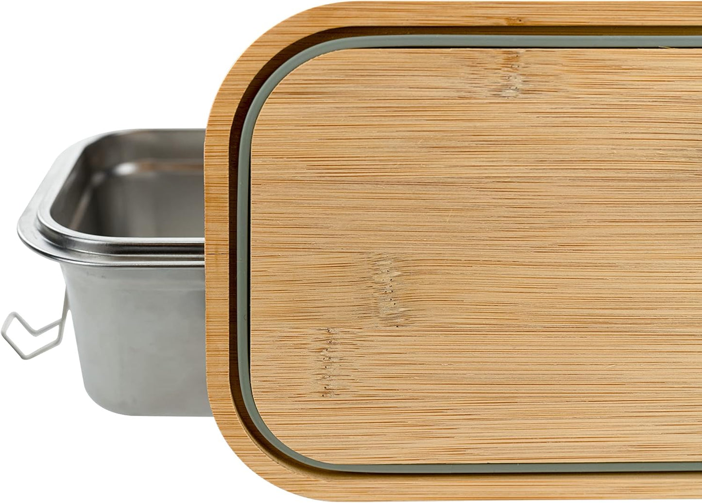 ust Bamboo top Food Box for Meal prep and Food Storage with Cutting Board top for Camping, Hiking, and Everyday use