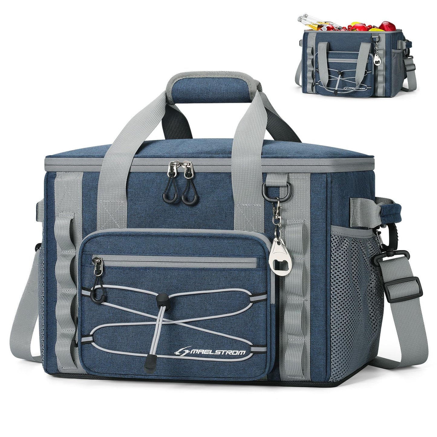 Maelstrom Soft Sided Cooler Bag, 30/40 Can Collapsible Insulated Ice Chest, Large Leakproof Camping & Travel Cooler for Kayaking & Beach