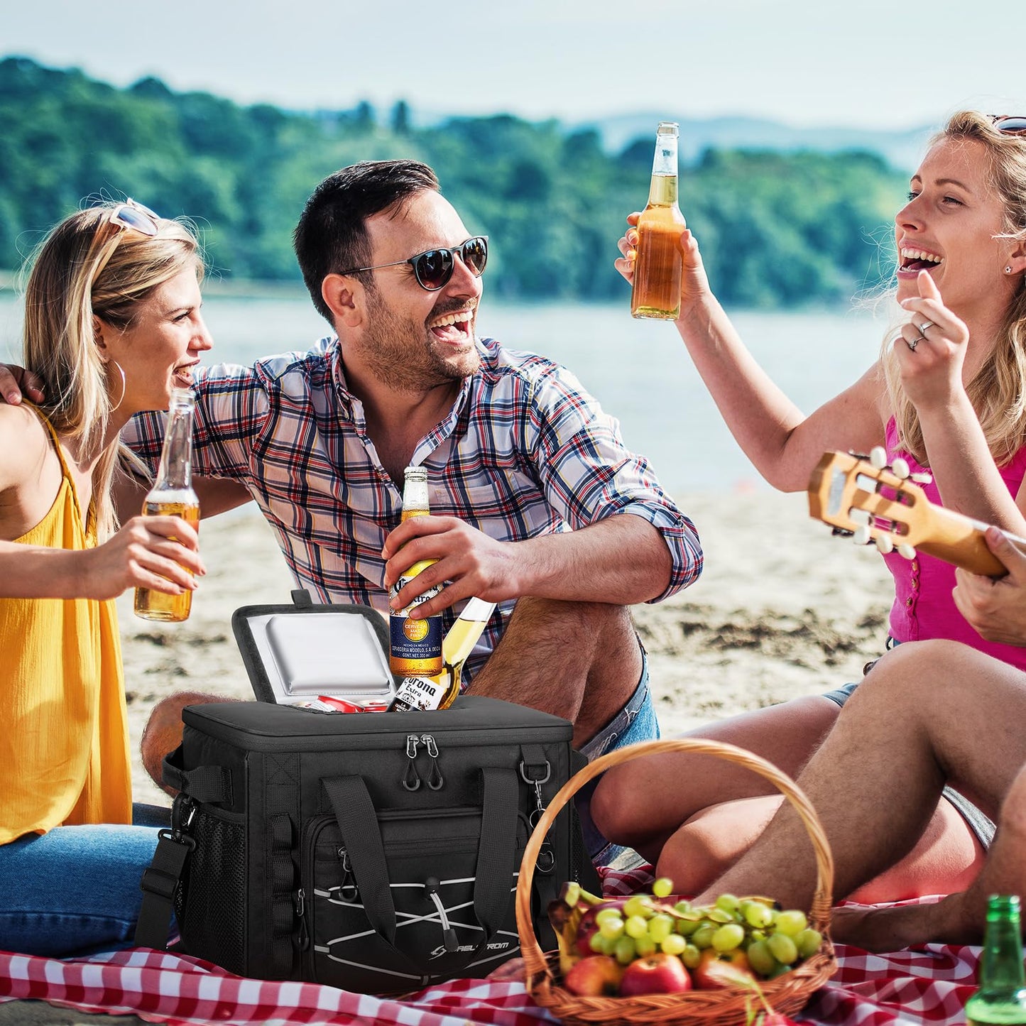 Maelstrom Soft Sided Cooler Bag, 30/40 Can Collapsible Insulated Ice Chest, Large Leakproof Camping & Travel Cooler for Kayaking & Beach