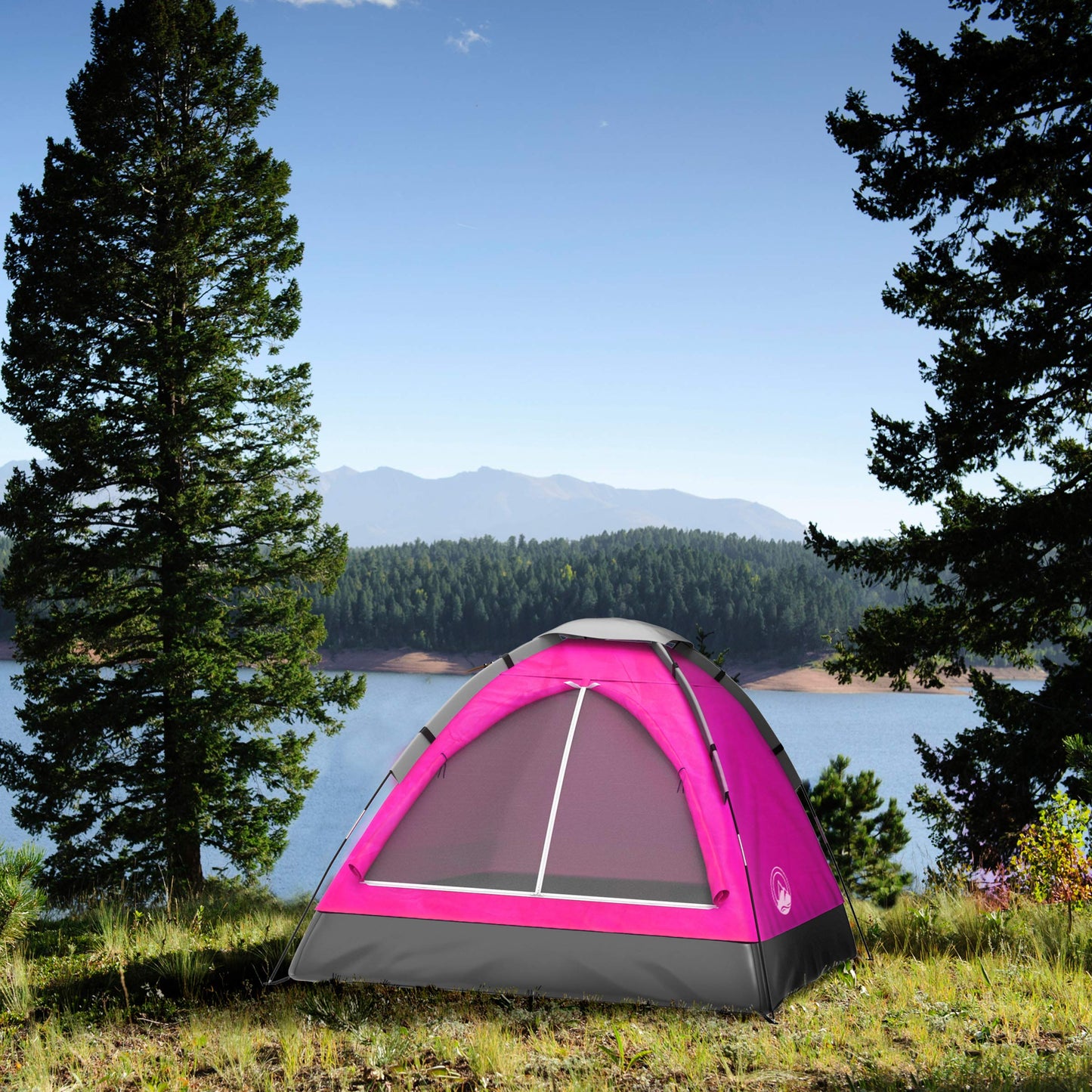 2-Person Dome Tent – Easy Set Up Shelter with Rain Fly and Carrying Bag for Camping