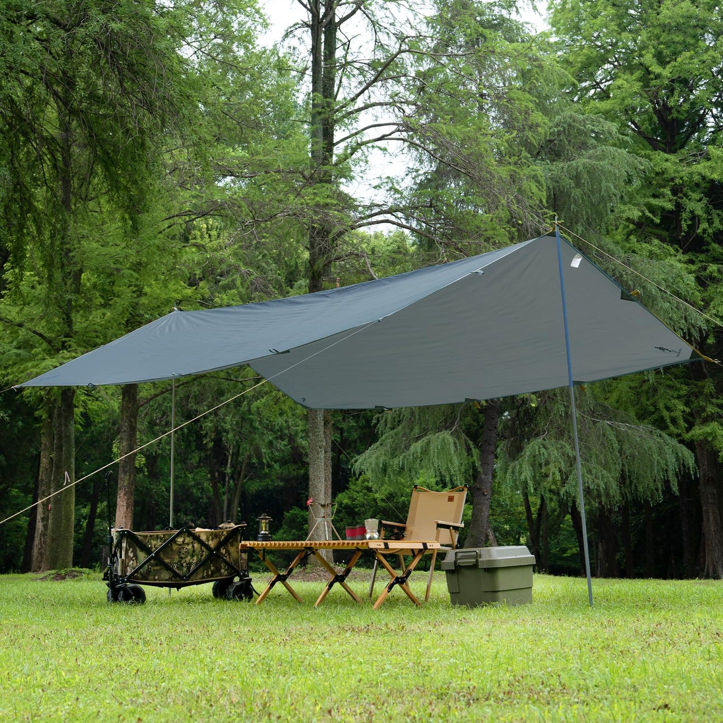 FREE SOLDIER Waterproof Portable Tarp Multifunctional Outdoor Camping Traveling Awning Backpacking Tarp Shelter Rain (Brown 10×10.5ft)